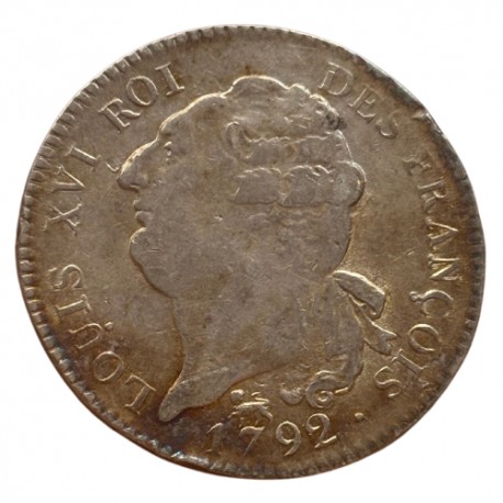 Louis XVI - écu de 6 livres (60 sols) 1792 A