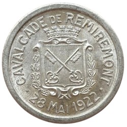 Monnaie de nécéssité - 25 cts cavalcade de Remiremont 1922