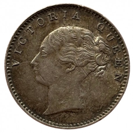 Inde Britanique (compagnie des Indes orientales) - Demie roupie Victoria 1840