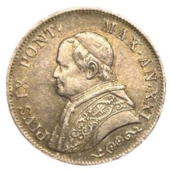 Vatican - 1lire Pie IX 1866 R an XXI