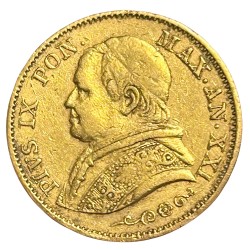 Vatican - 20 lires Pie IX - 1866 R an XXI