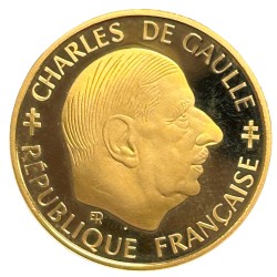 Coffret Monnaie de Paris Or et Argent 1franc De Gaulle 1988
