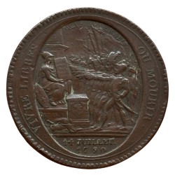 Monneron de 5 sols au pacte fédératif - 1792
