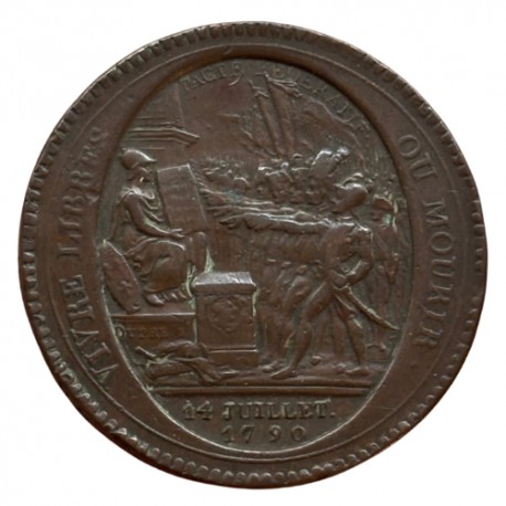 Monneron de 5 sols au pacte fédératif - 1792