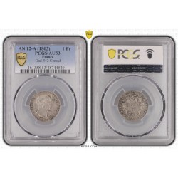 1 franc Bonaparte premier consul an 12 A - AU53