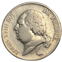 5 francs Louis XVIII 1822 W Lille
