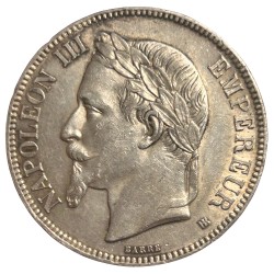 5 francs Napoléon III 1868 BB Strasbourg