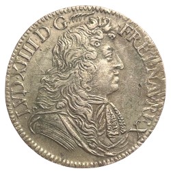 Louis XIV - Demi écu à la cravate (2ème émission) 1683 A Paris