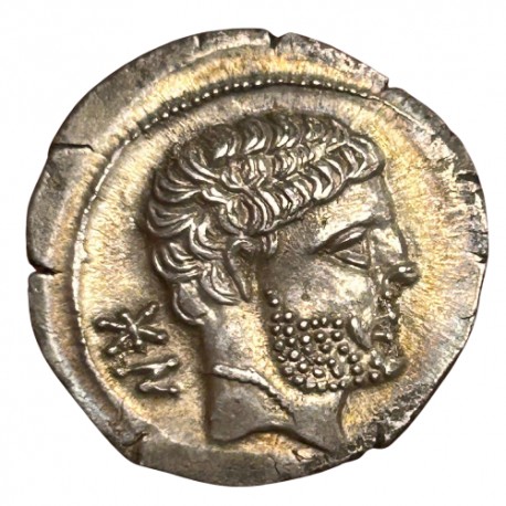 Celtibères - Denier au cavalier de Bolskan (Huesca) 150 - 120 av.J-C.