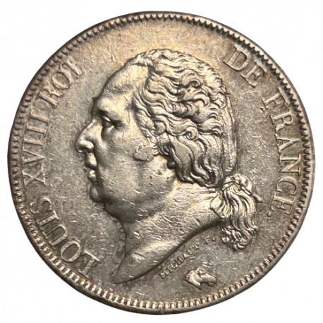 5 francs Louis XVIII 1822 A Paris