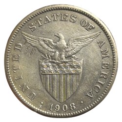 Philippines (administration américaine) 1 peso 1908 S San Francisco