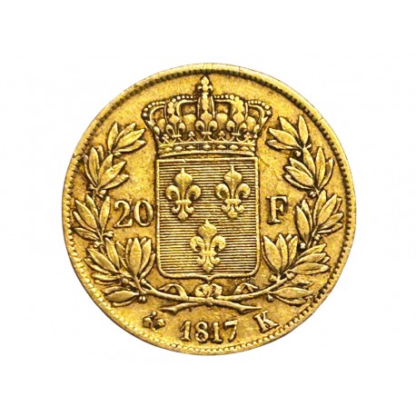 20 francs Louis XVIII - 1817 K Bordeaux