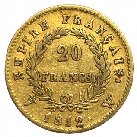 20 francs Napoléon Ier - 1812 W Lille